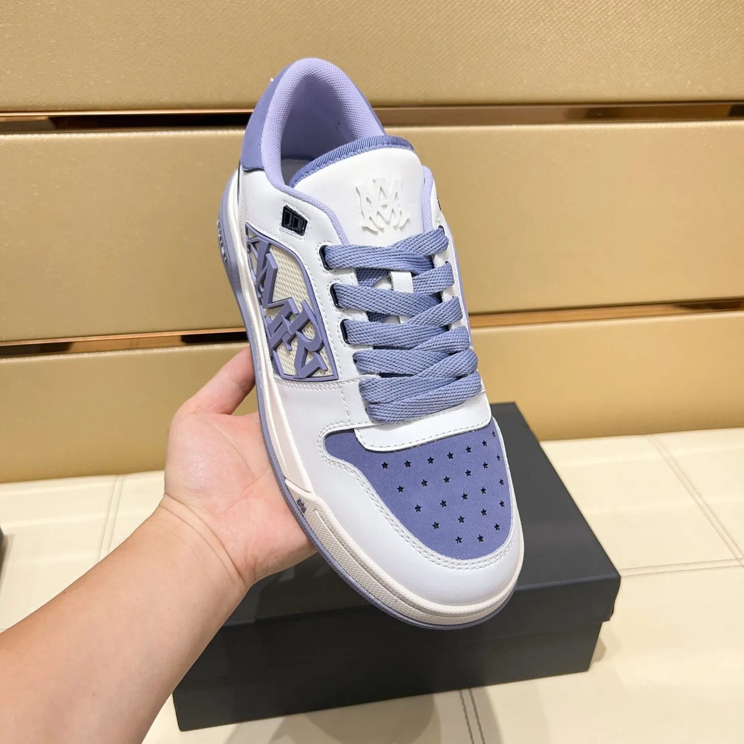 Men's men's shoes 💰500 [New style] 🌲🌲 Amiri - New Amiri trendy shoes, low-top casual sports shoes, the same style as celebrities, made of selected cowhide stitching, original outsole, comfortable on the feet, high-end workmanship, welcome to buy Size: 39-45 (customized for 46)